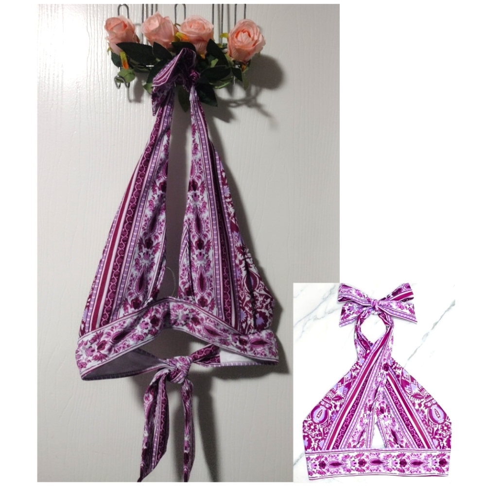 🆕 Purple floral halter